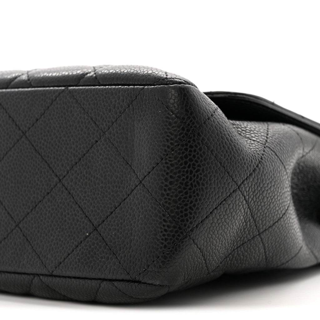 Caviar Quilted Jumbo Single Flap Black