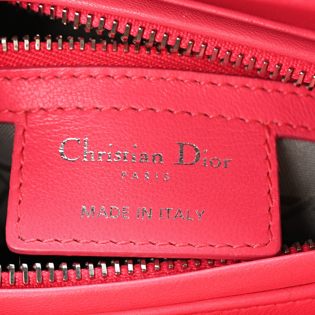 Lambskin Cannage Medium Lady Dior Fuchsia