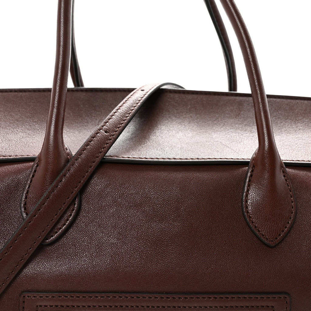 Supple Shiny Lambskin Medium New Luggage Brick