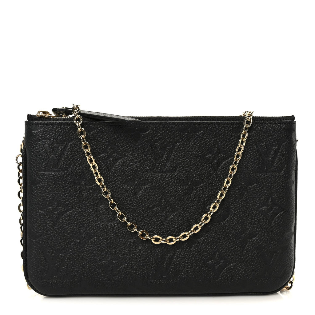 Empreinte Double Zip Pochette Black