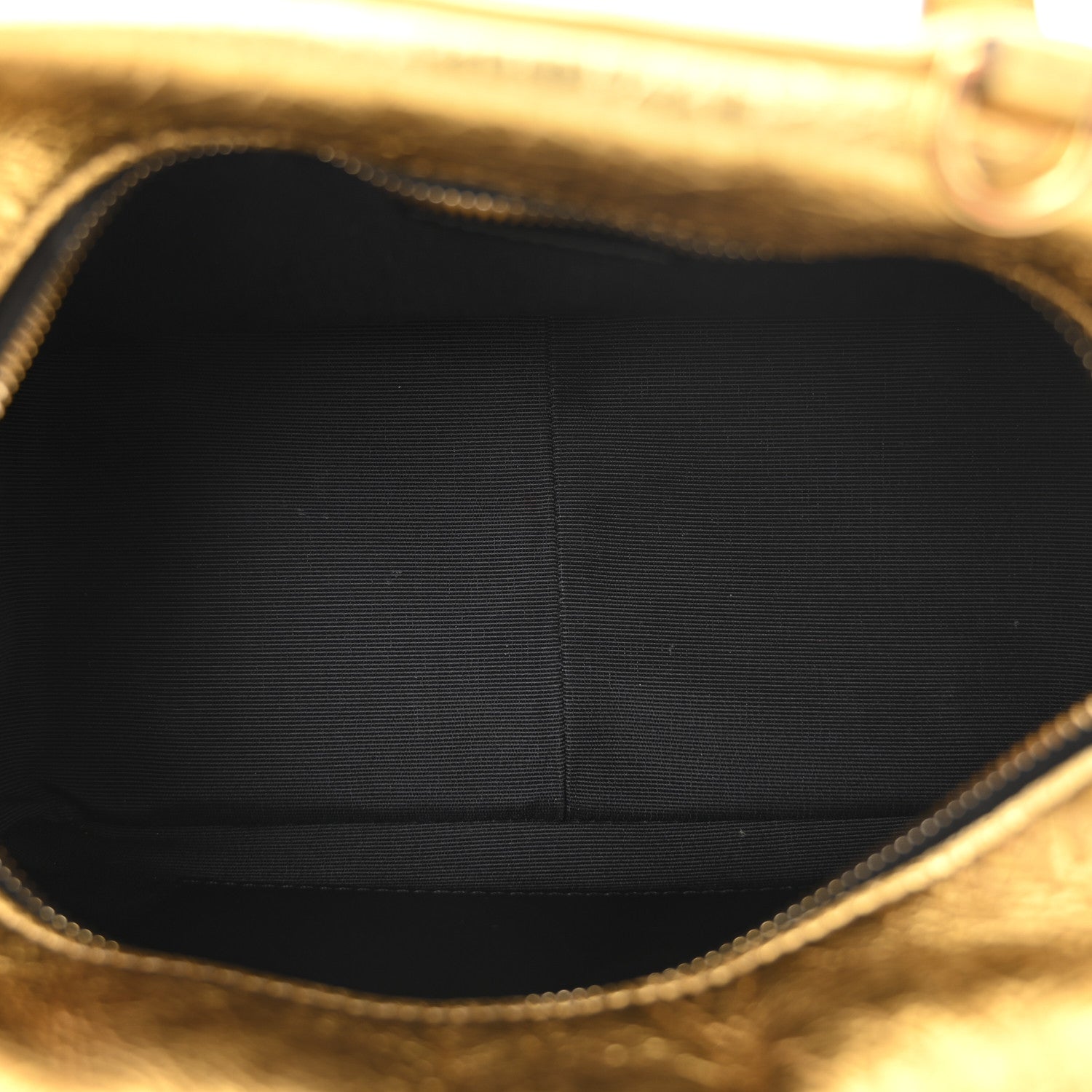 Metallic Calfskin Small Maeve Bag Gold