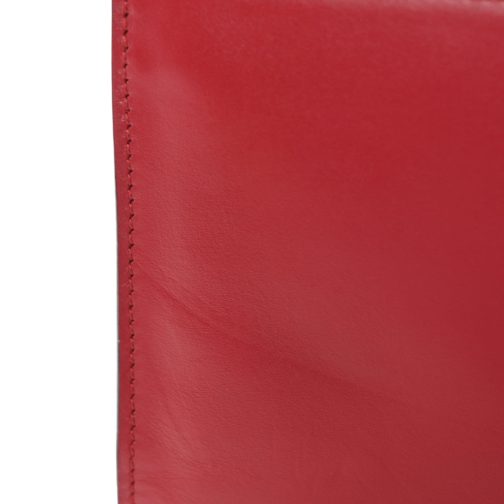 Smooth Calfskin Small Zumi Top Handle Shoulder Bag Hibiscus Red