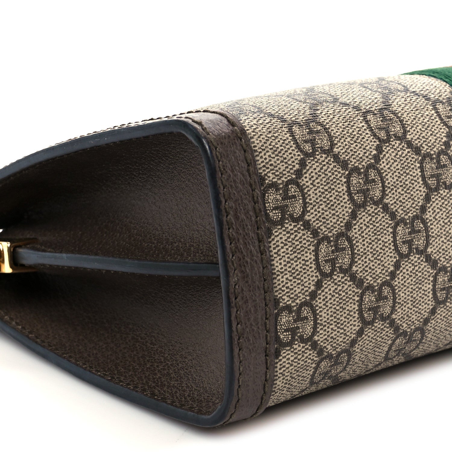 GG Supreme Monogram Web Small Ophidia Chain Shoulder Bag Brown