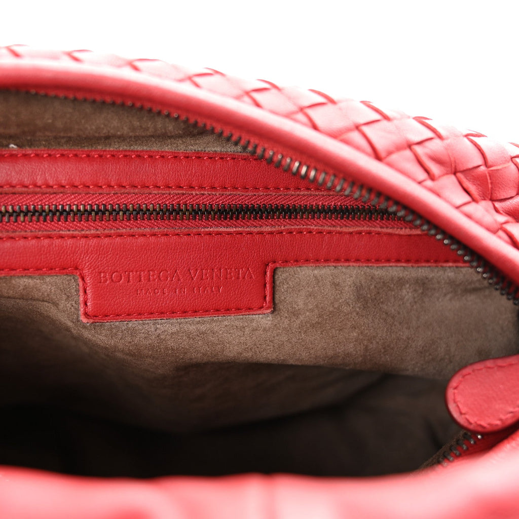 Nappa Intrecciato Medium Belly Veneta Hobo Rust