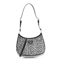 Satin Crystal Cleo Adjustable Strap Shoulder Bag Metal
