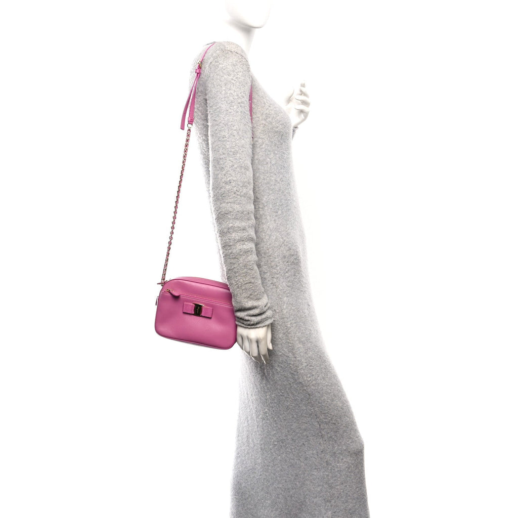 Saffiano Lydia Bow Camera Bag Pink