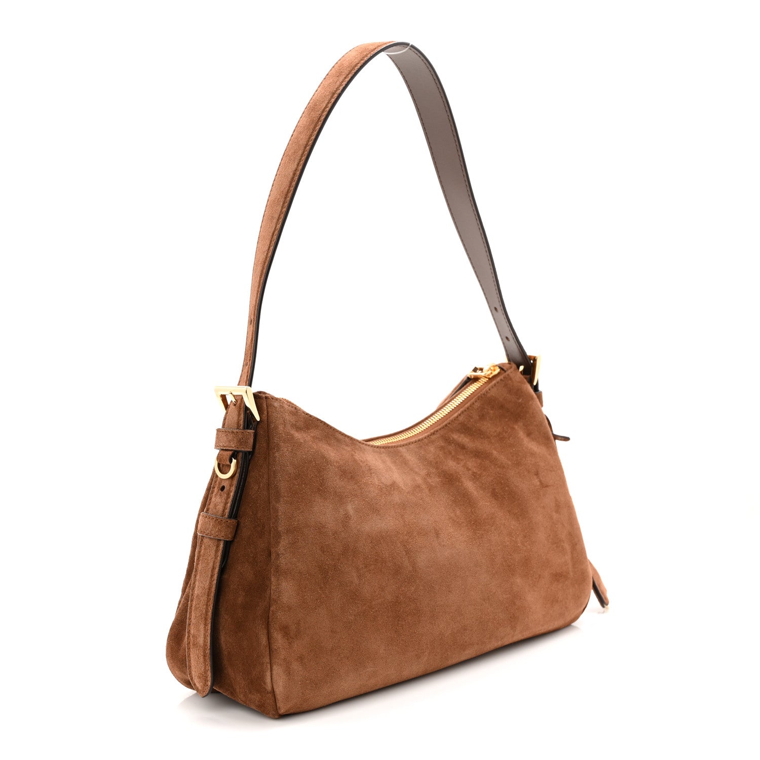 Scamosciato Suede Medium Aimee Shoulder Bag Cacao
