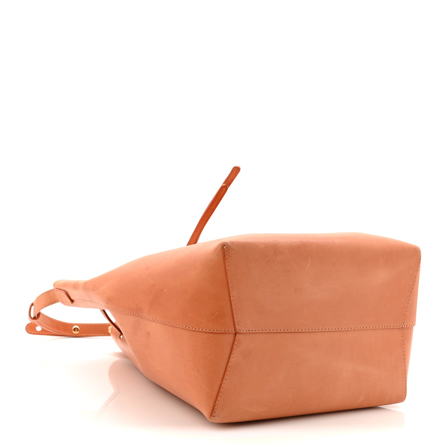Vegetable Tanned Calfskin Bucket Bag Cammello Rosa