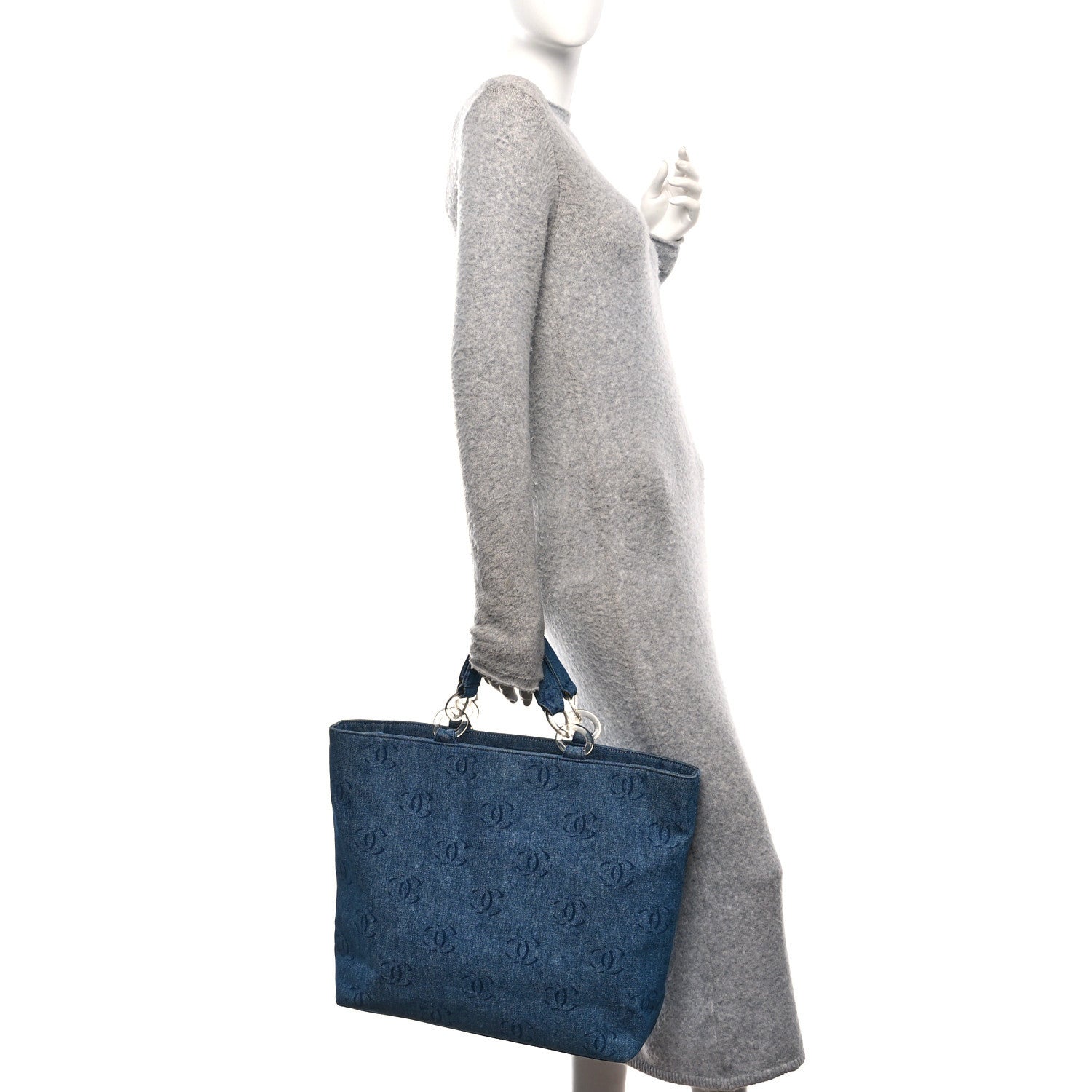 Denim Large CC Tote Dark Navy Blue