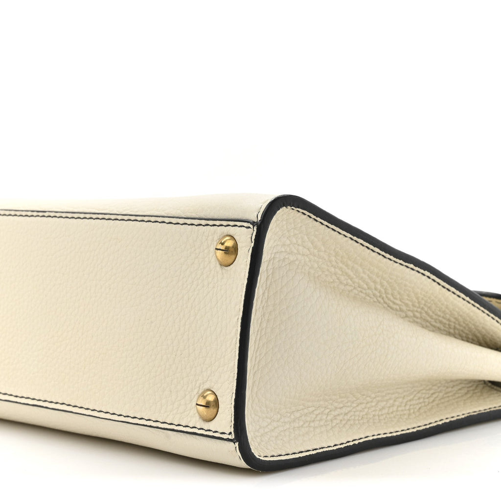 Calfskin Dioraddict Top Handle White