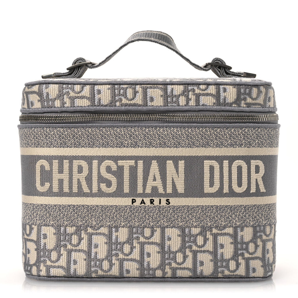 Oblique Diortravel Vanity Case Grey
