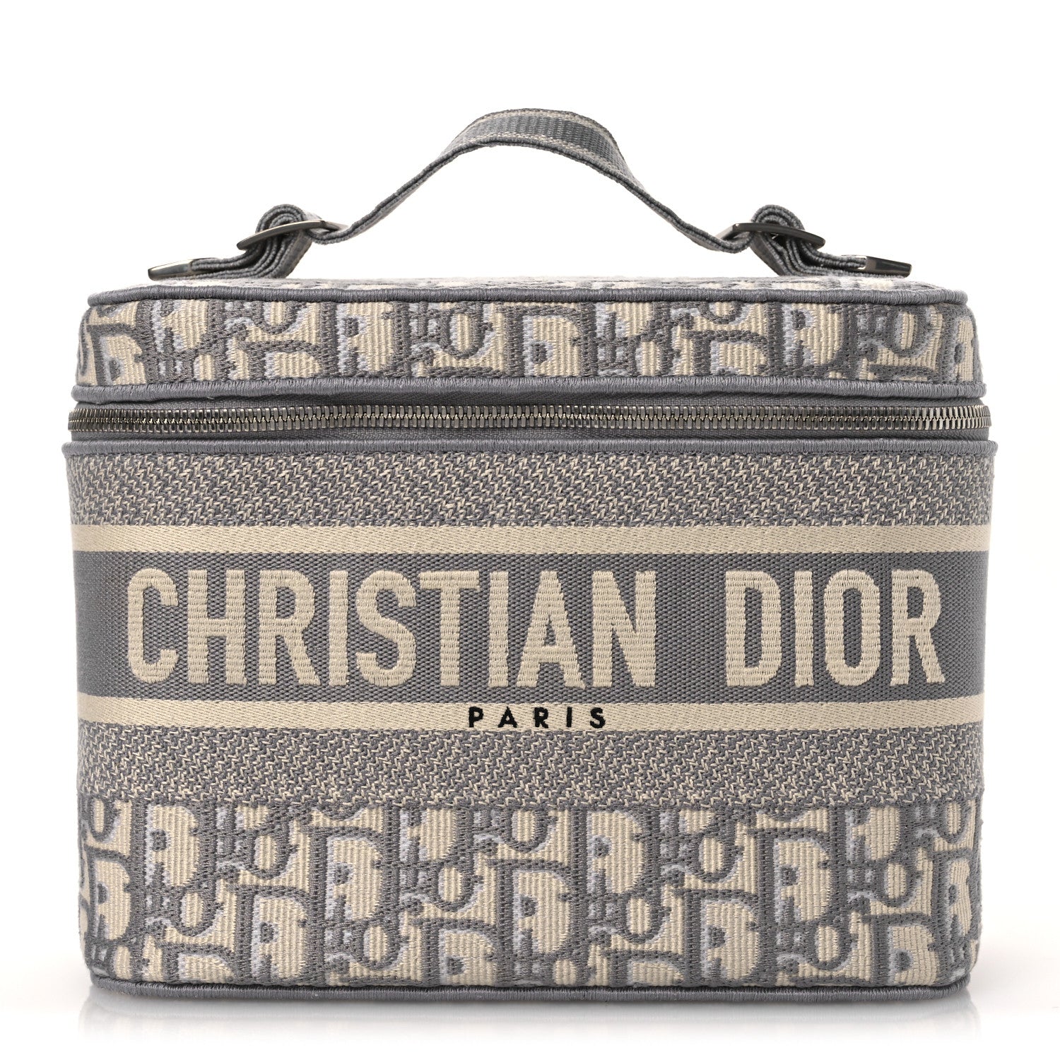 Oblique Diortravel Vanity Case Grey