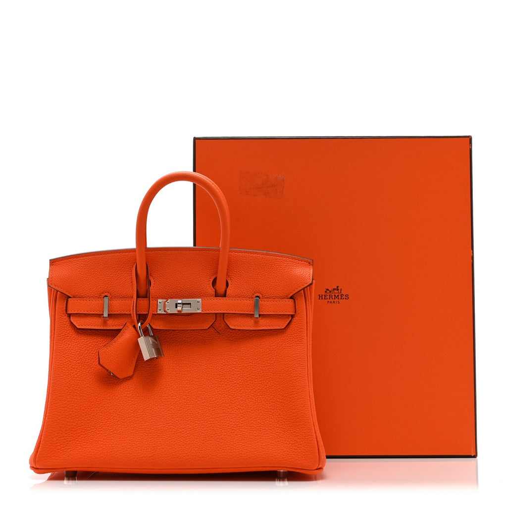 Togo Birkin 25  Orange Minium