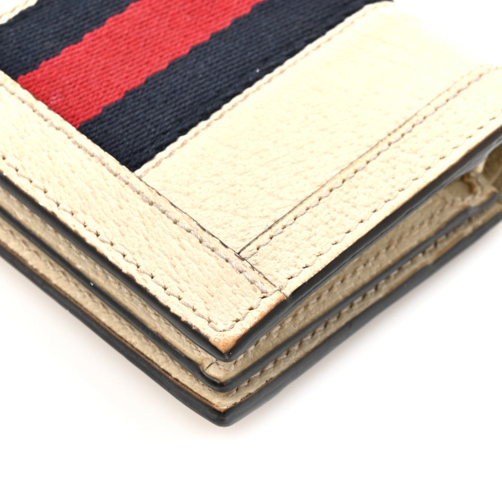 Textured Calfskin Web Ophidia  Case Mystic White