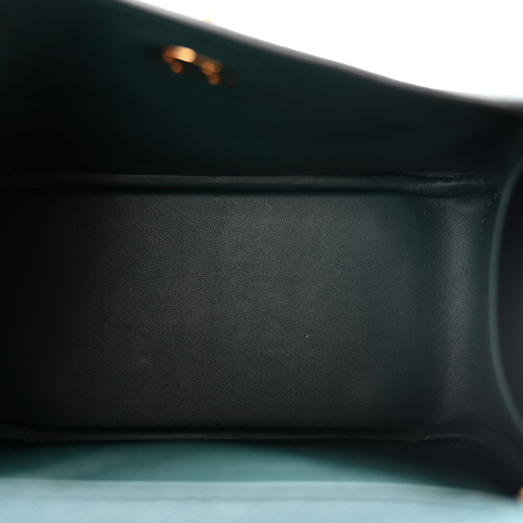 Taurillon Clemence Mini Lindy 20 Vert Cypress