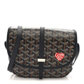 Goyardine Coeur Belvedere II PM Messenger Bag Black