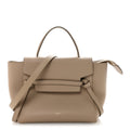 Grained Calfskin Micro Belt Bag Light Taupe