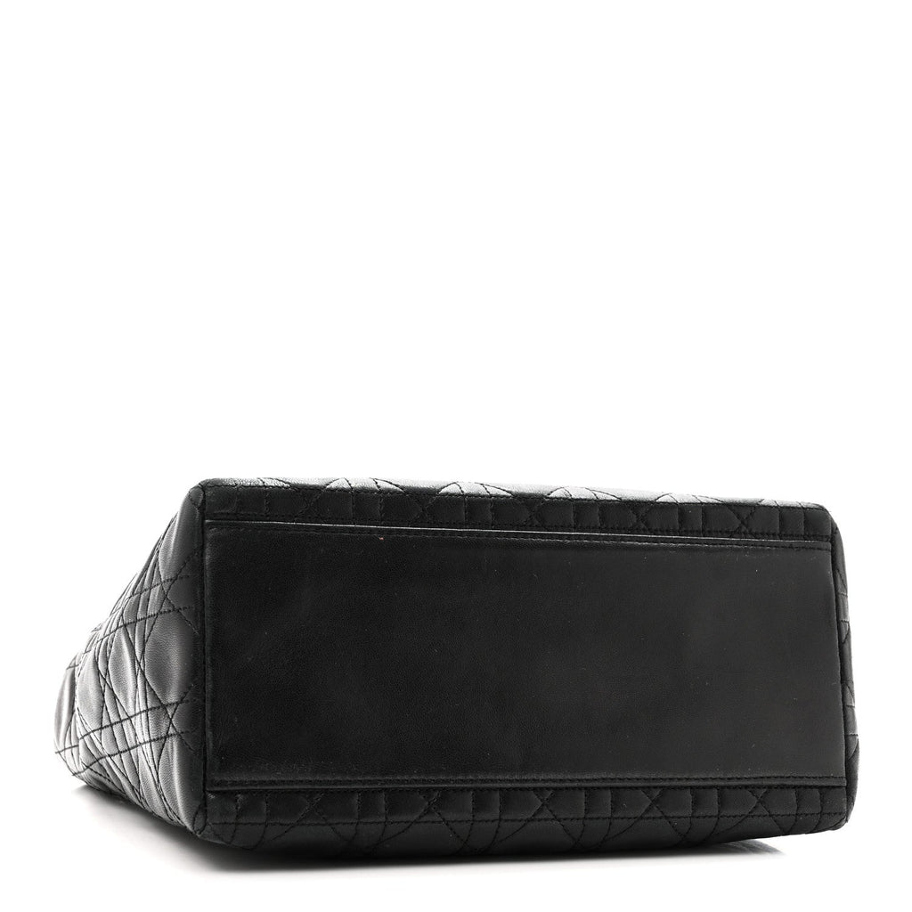 Lambskin Cannage Medium Lady Dior Black