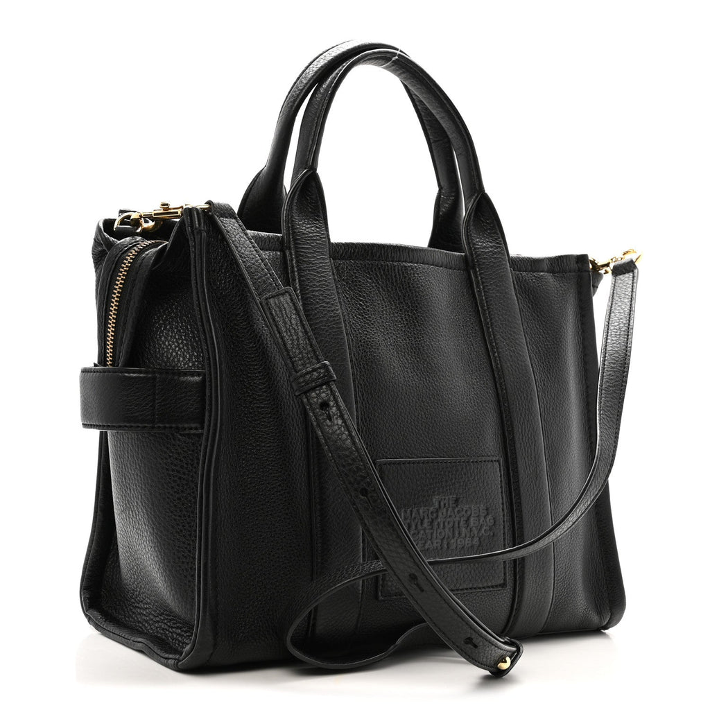 Grained Calfskin Medium The Tote Bag Black