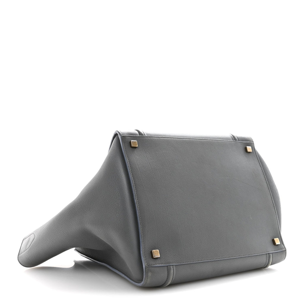 Baby Grained Calfskin Medium Phantom Luggage Kohl
