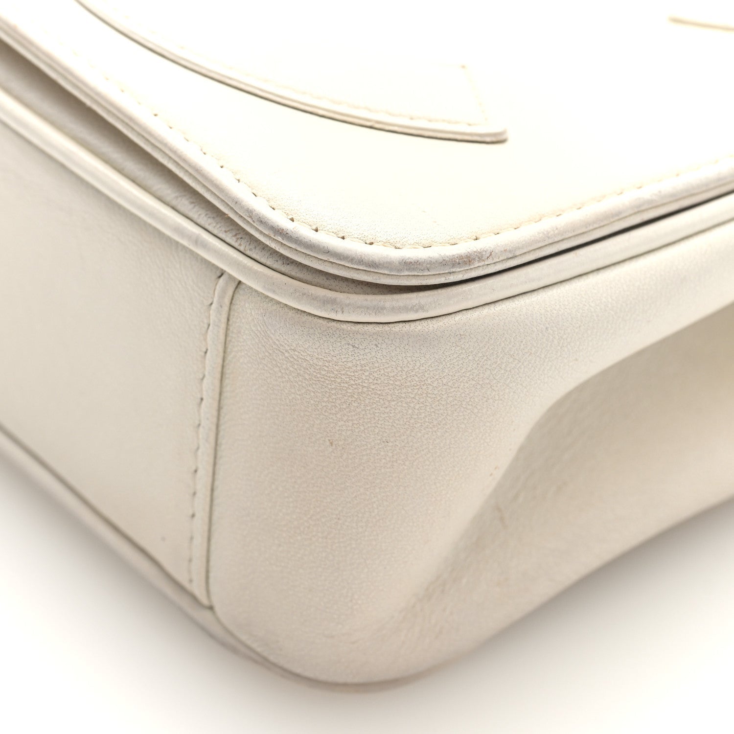Lambskin CC Mania Flap Bag White
