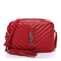 Calfskin Matelasse Monogram Lou Camera Bag Rouge Eros