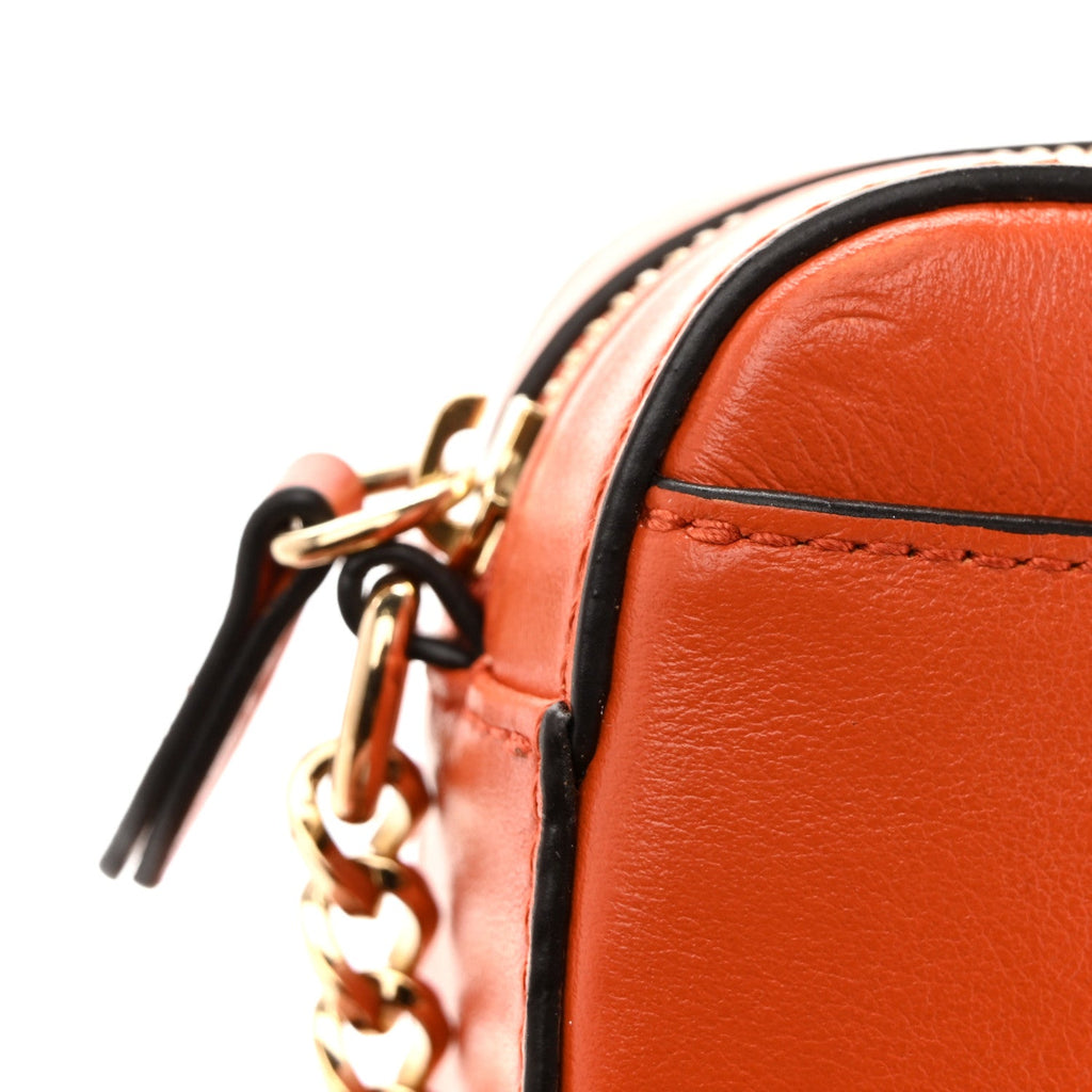 Calfskin Micro Hale Crossbody Amber Orange