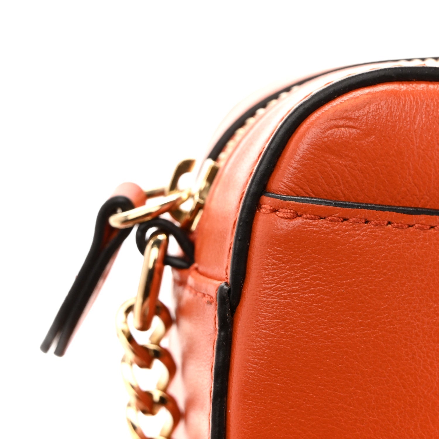 Calfskin Micro Hale Crossbody Amber Orange