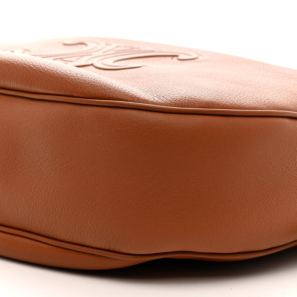 Supple Calfskin Medium Triomphe Heloise Shoulder Bag Tan
