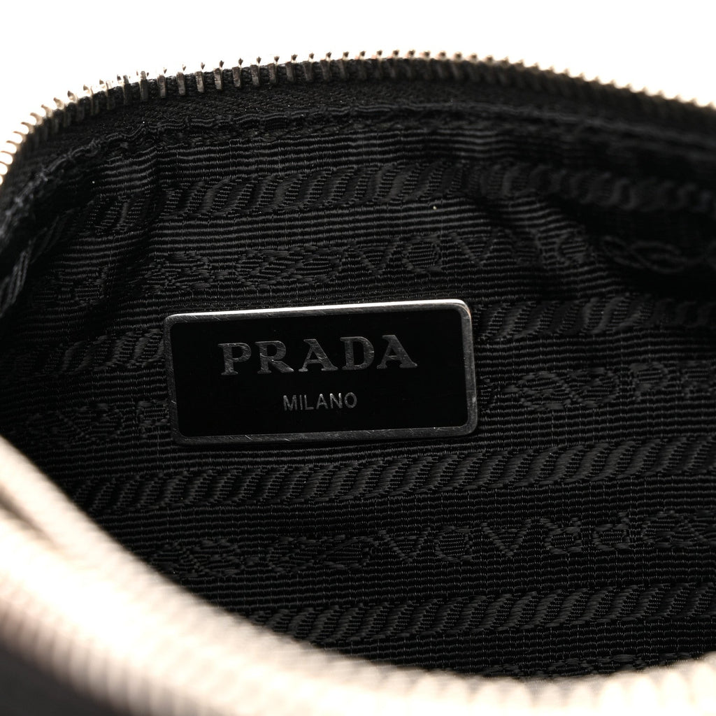 Re-Nylon Saffiano Re-Edition 2000 Double Zip Crossbody Bag Black