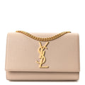 Grain De Poudre Small Monogram Kate Satchel Dark Beige