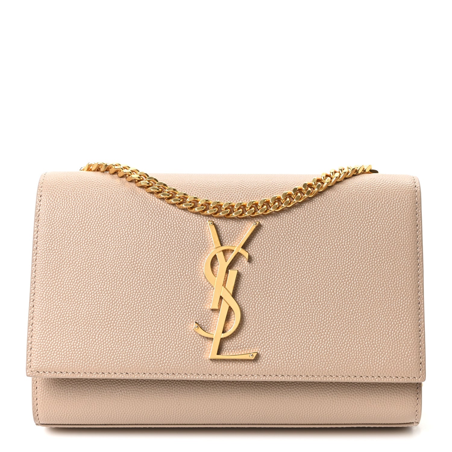 Grain De Poudre Small Monogram Kate Satchel Dark Beige