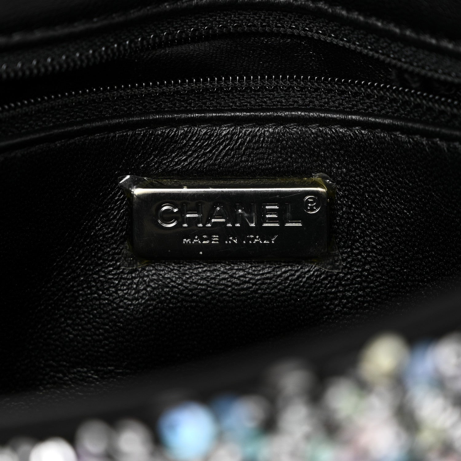Shaded Sequins Mini Flap Black