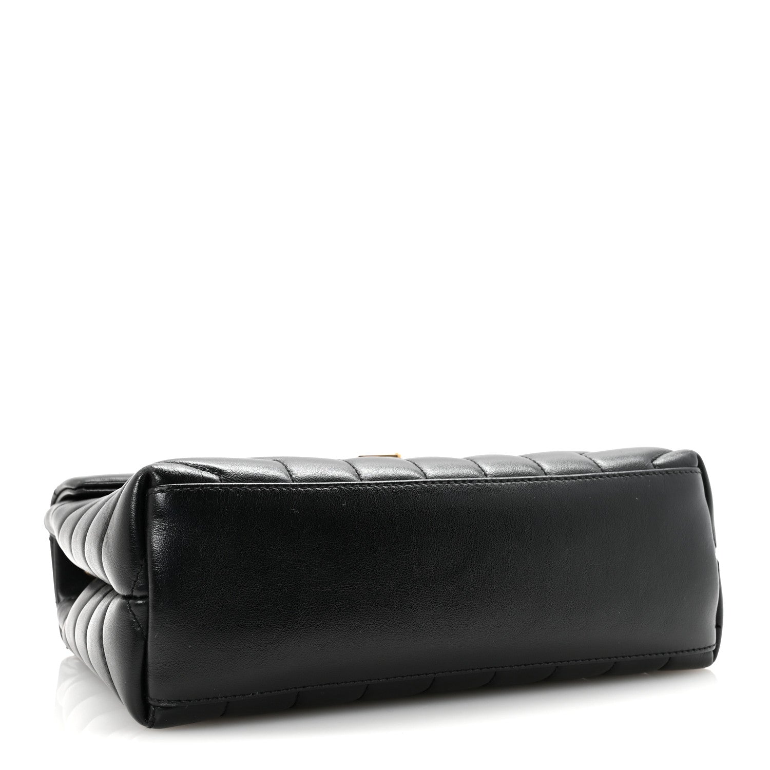 Calfskin Y Quilted Monogram Small Loulou Chain Satchel Black