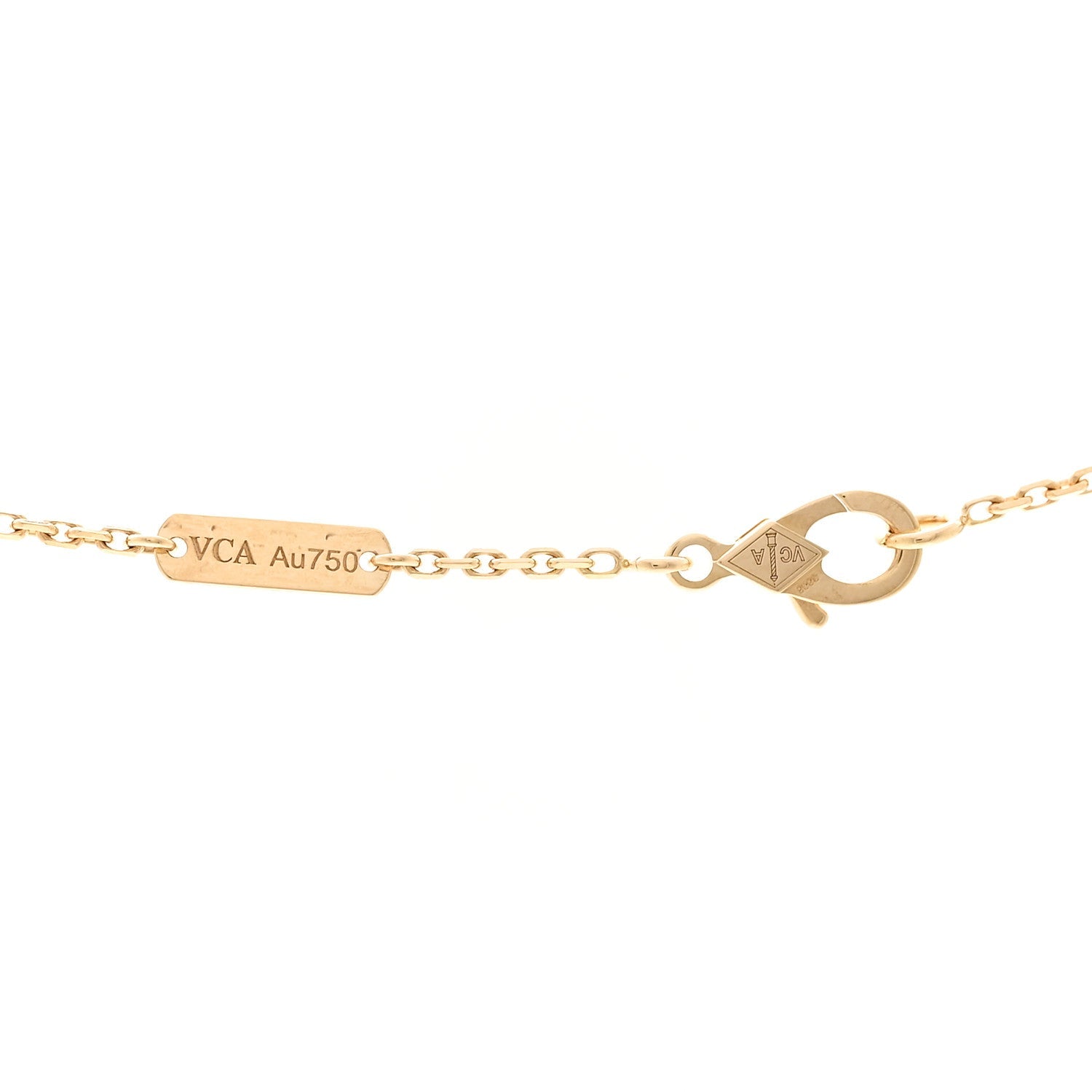 18K Yellow Gold Malachite Vintage Alhambra Pendant Necklace