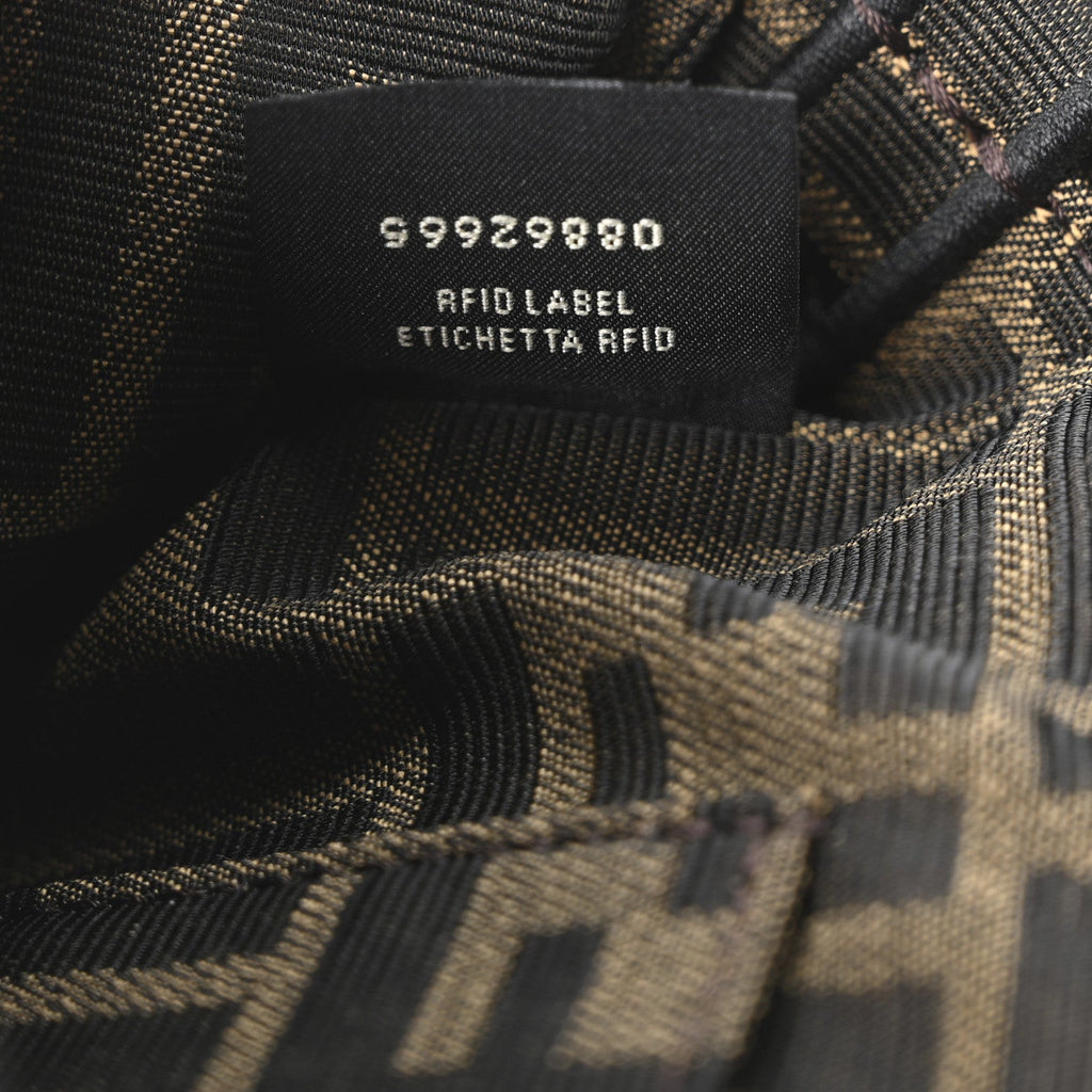 Fabric Jacquard FF 1974 Mini Baguette Tobacco Moro Black