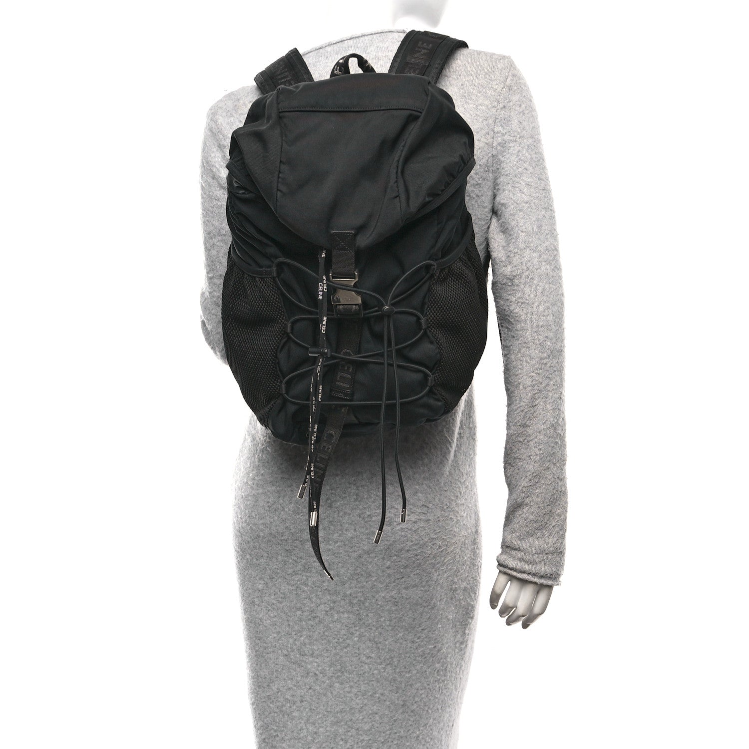 Gabardine Logo Web Trekking Medium Backpack Black