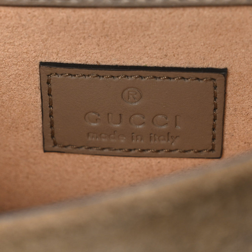 GG Supreme Monogram Super Mini Dionysus Shoulder Bag Taupe