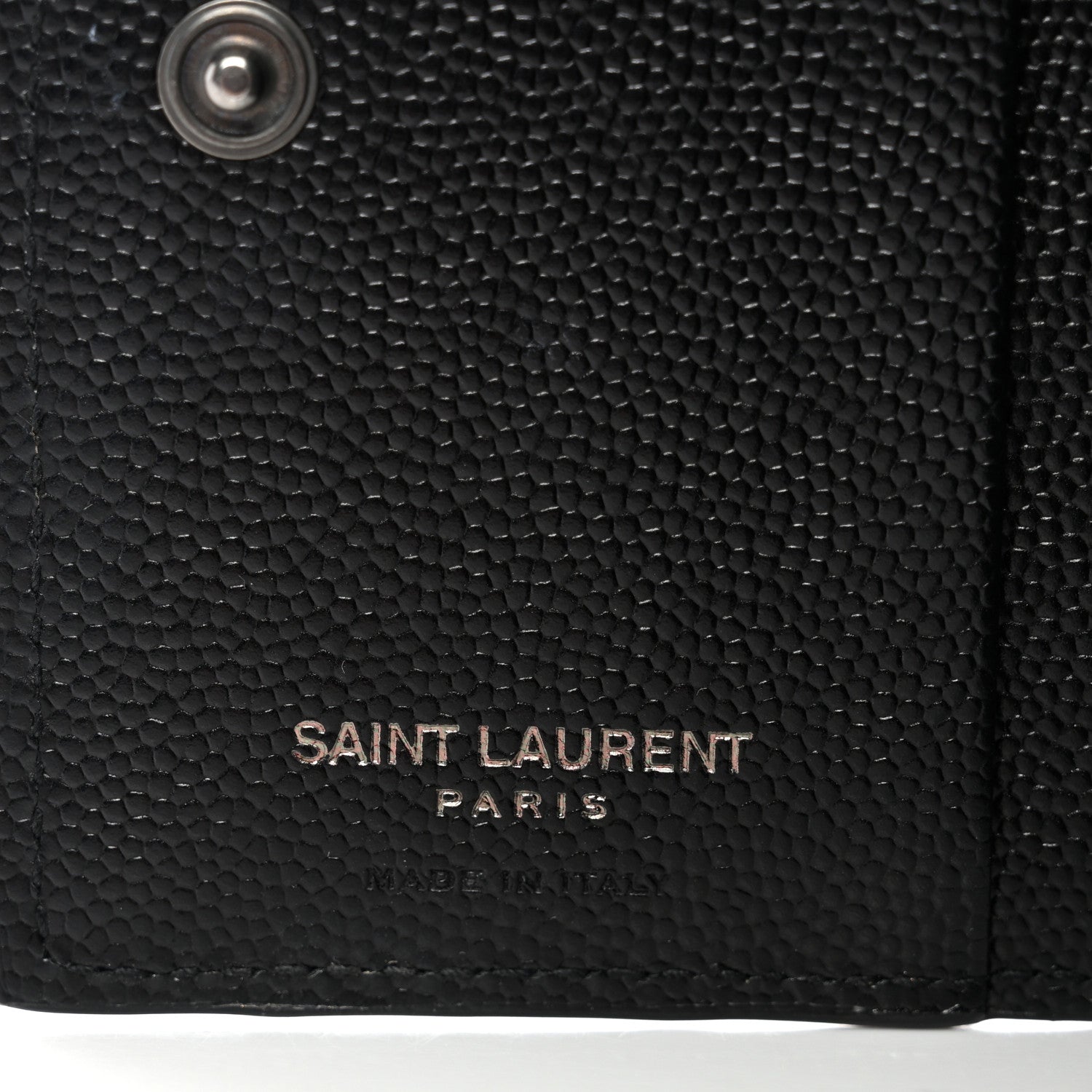Grain De Poudre Matelasse Chevron Monogram Zipped Two-Part Wallet Black