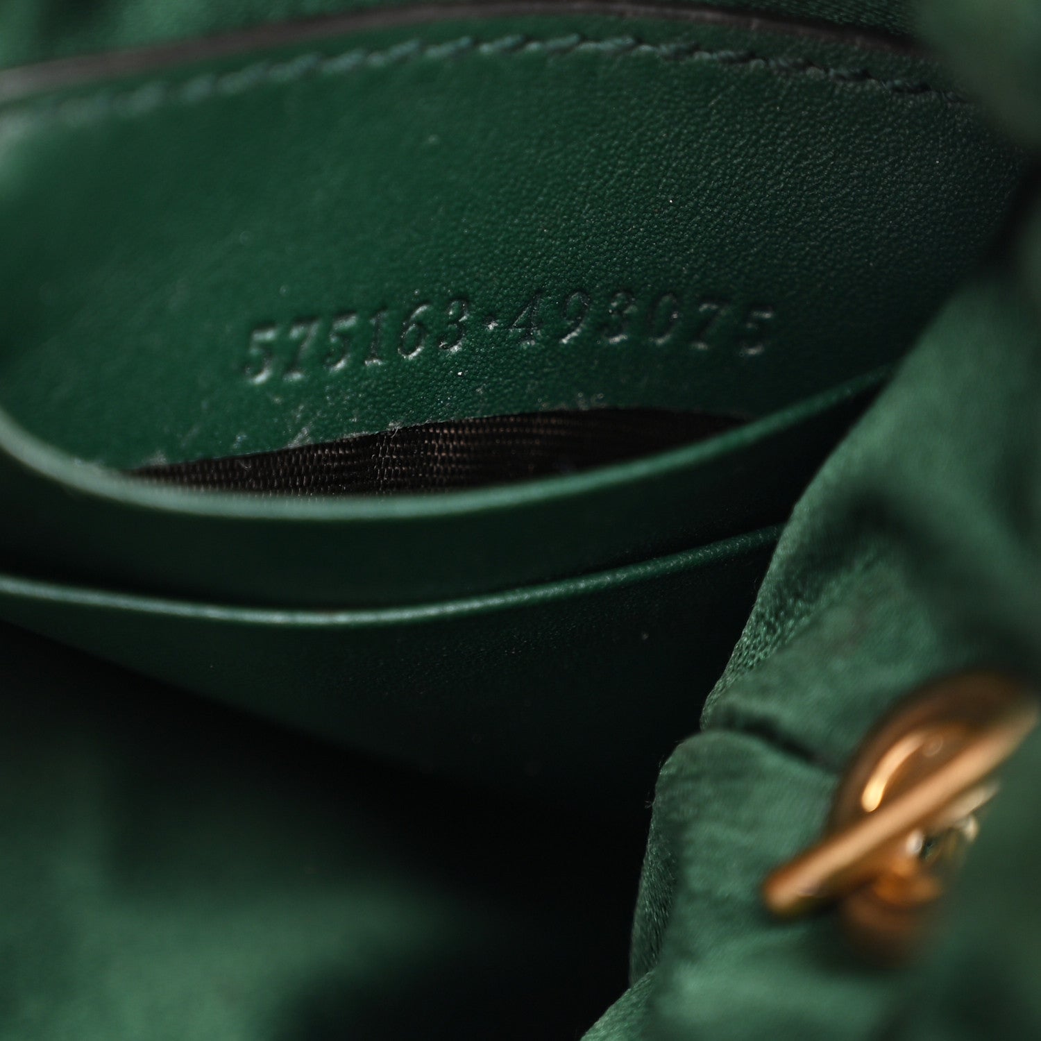 Velvet Matelasse Mini GG Marmont 2.0 Bucket Bag Dark Green