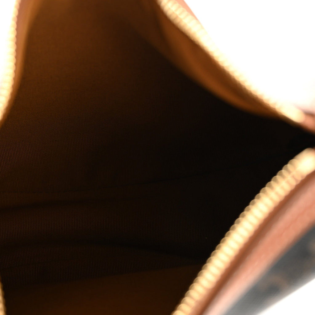 Calfskin Triomphe Canvas Small Heloise Shoulder Bag Tan