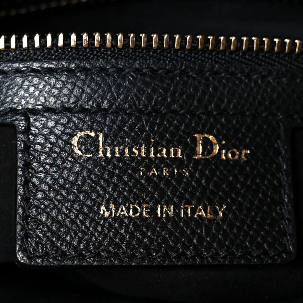 Grained Calfskin Saddle Bag Black