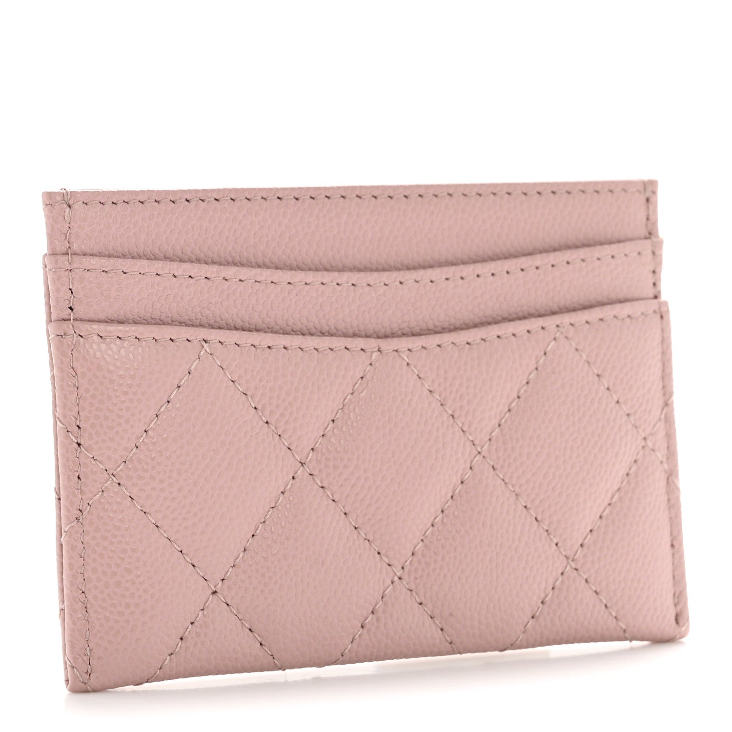 Caviar Quilted  Holder Light Pink
