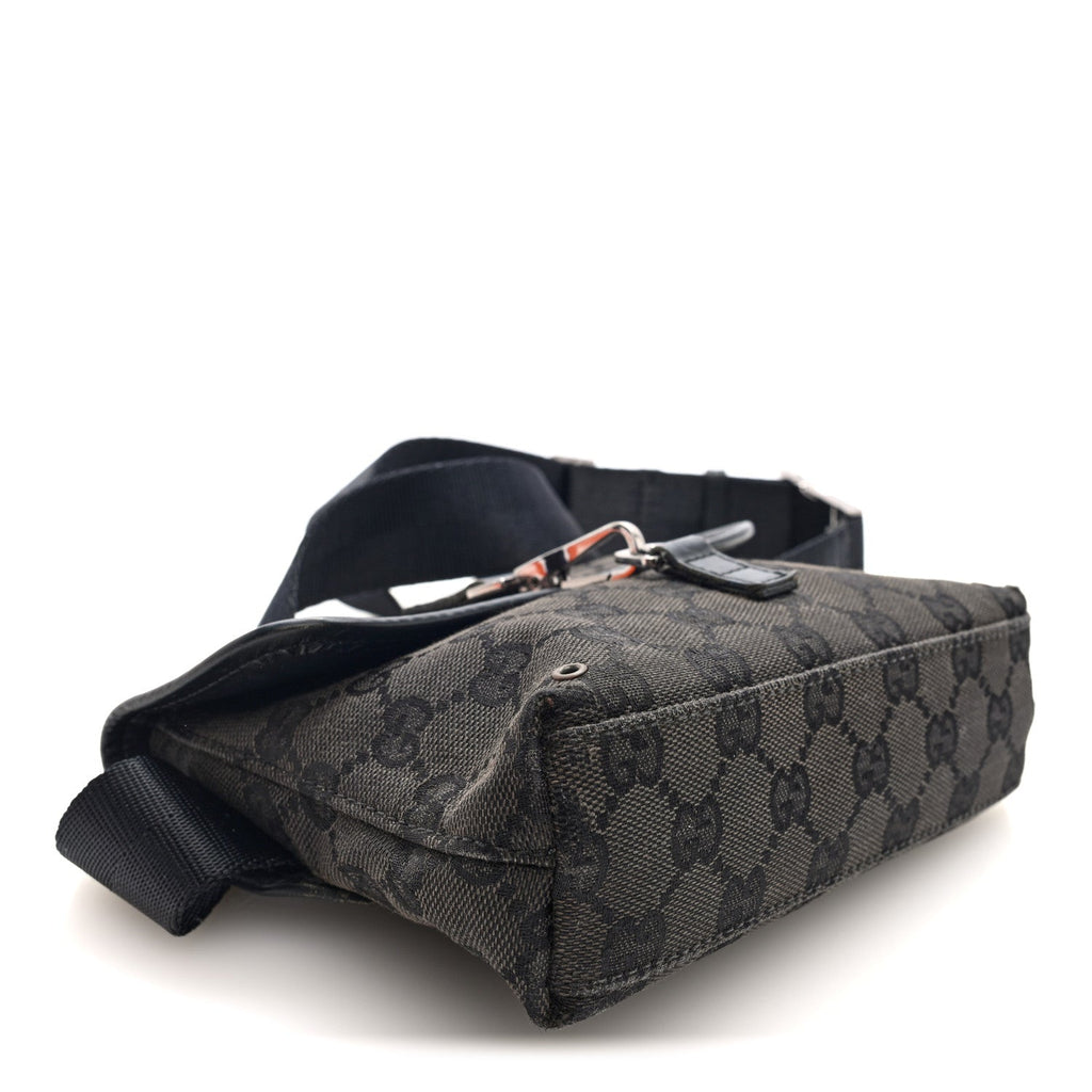 GG Monogram Web Flight Belt Bag Black