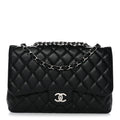 Caviar Quilted Jumbo Single Flap Black