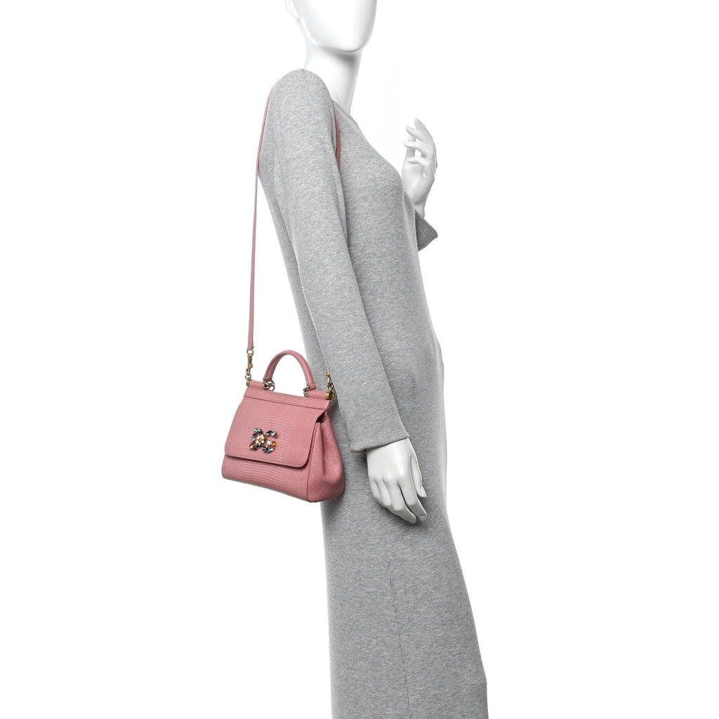 Stampa Iguana Crystal Small Miss Sicily Satchel Candy