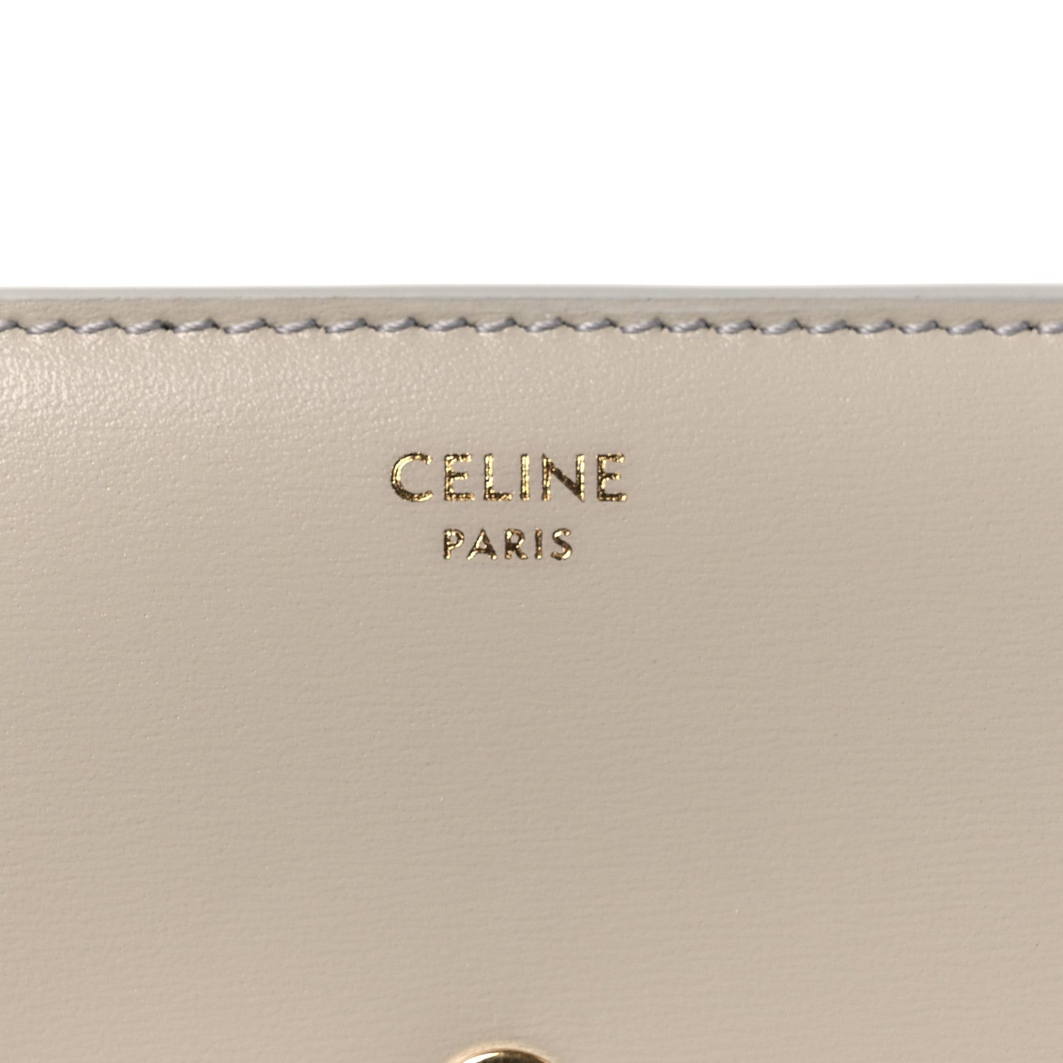 Shiny Calfskin Small Triomphe Wallet Pale Beige