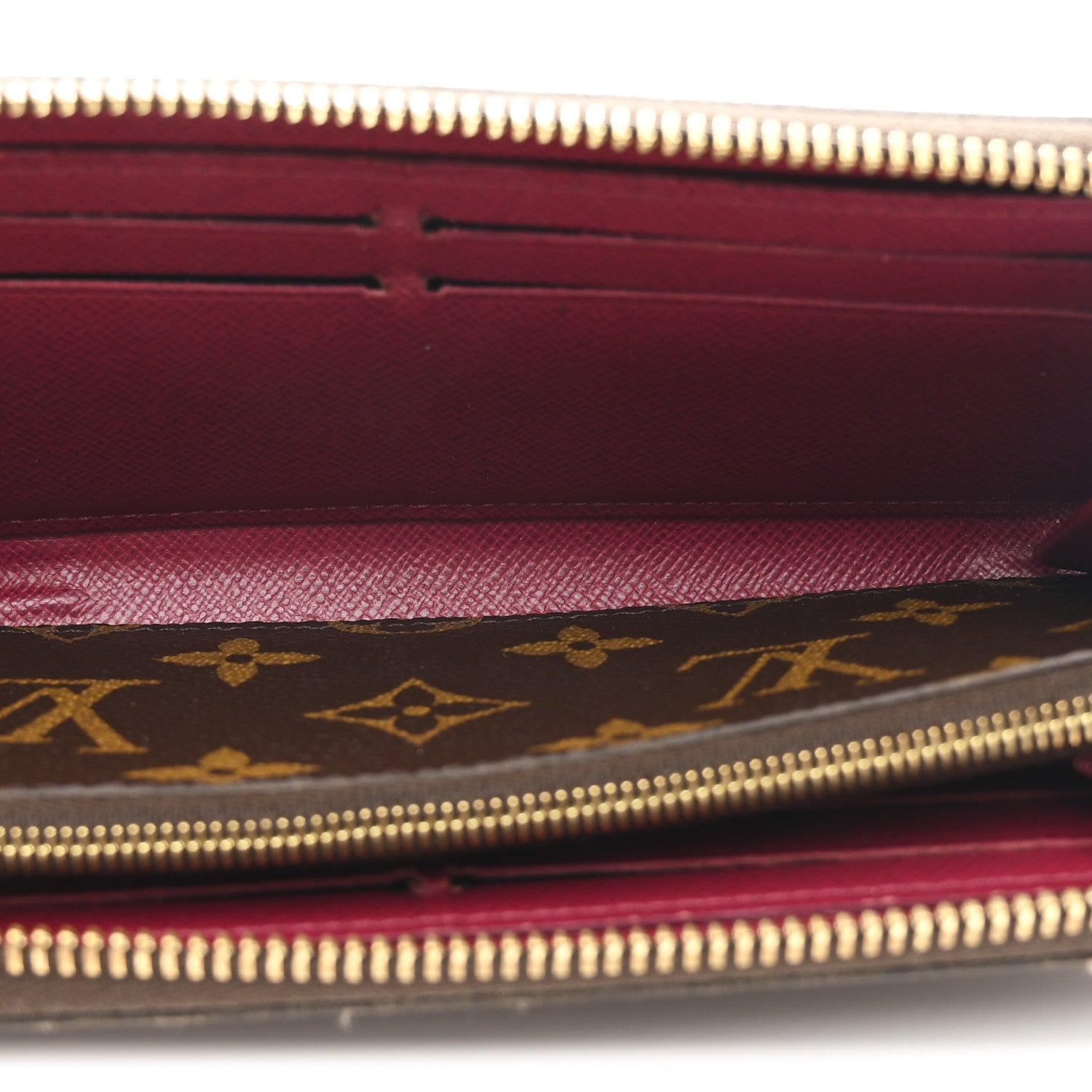 Monogram Clemence Wallet Fuchsia