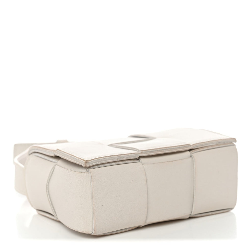 Lambskin Maxi Intreccio Candy Cassette Crossbody Bag Chalk