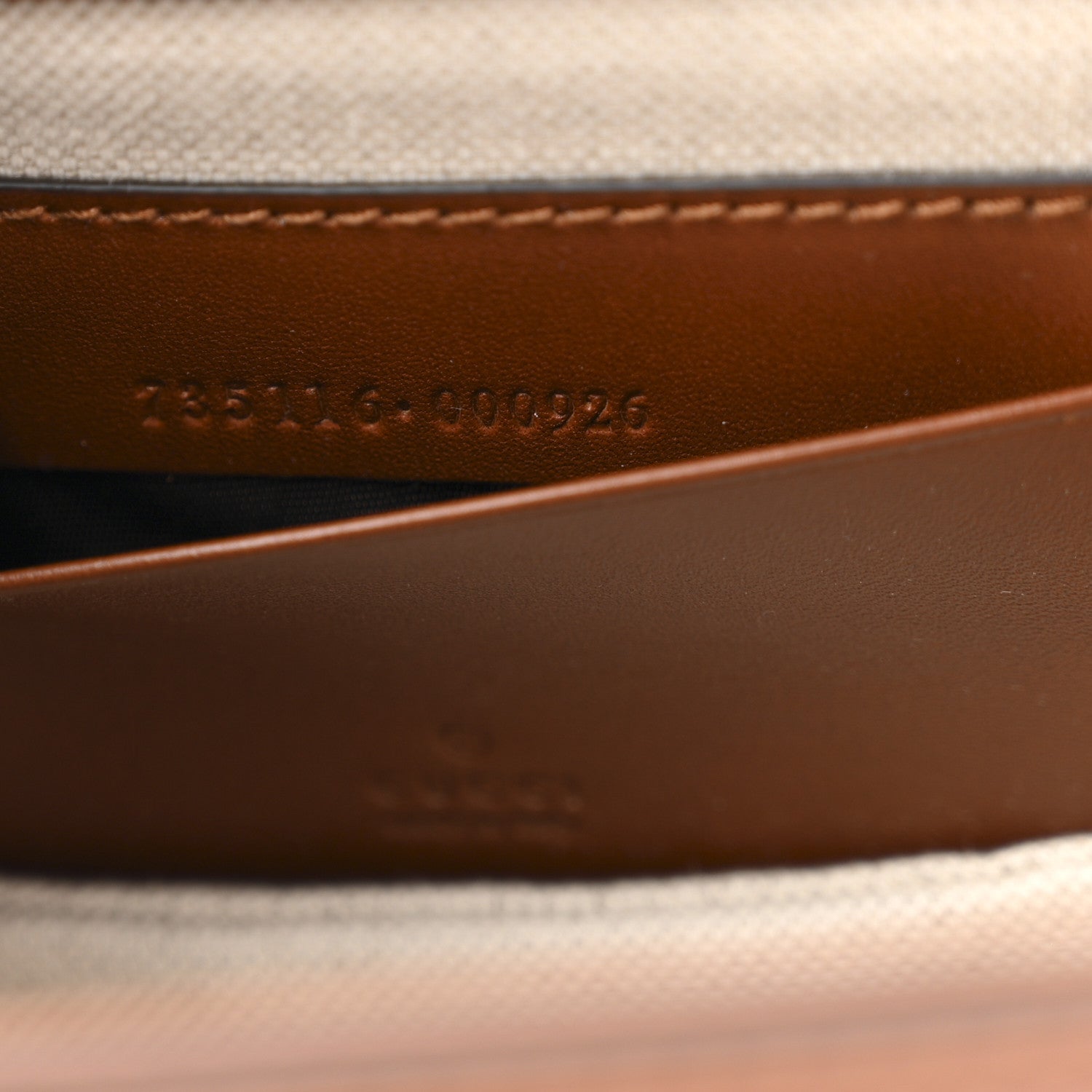 New Canvas Charisma Calfskin Crystal GG Monogram Small Bamboo 1947 Top Handle Bag Camel Ebony